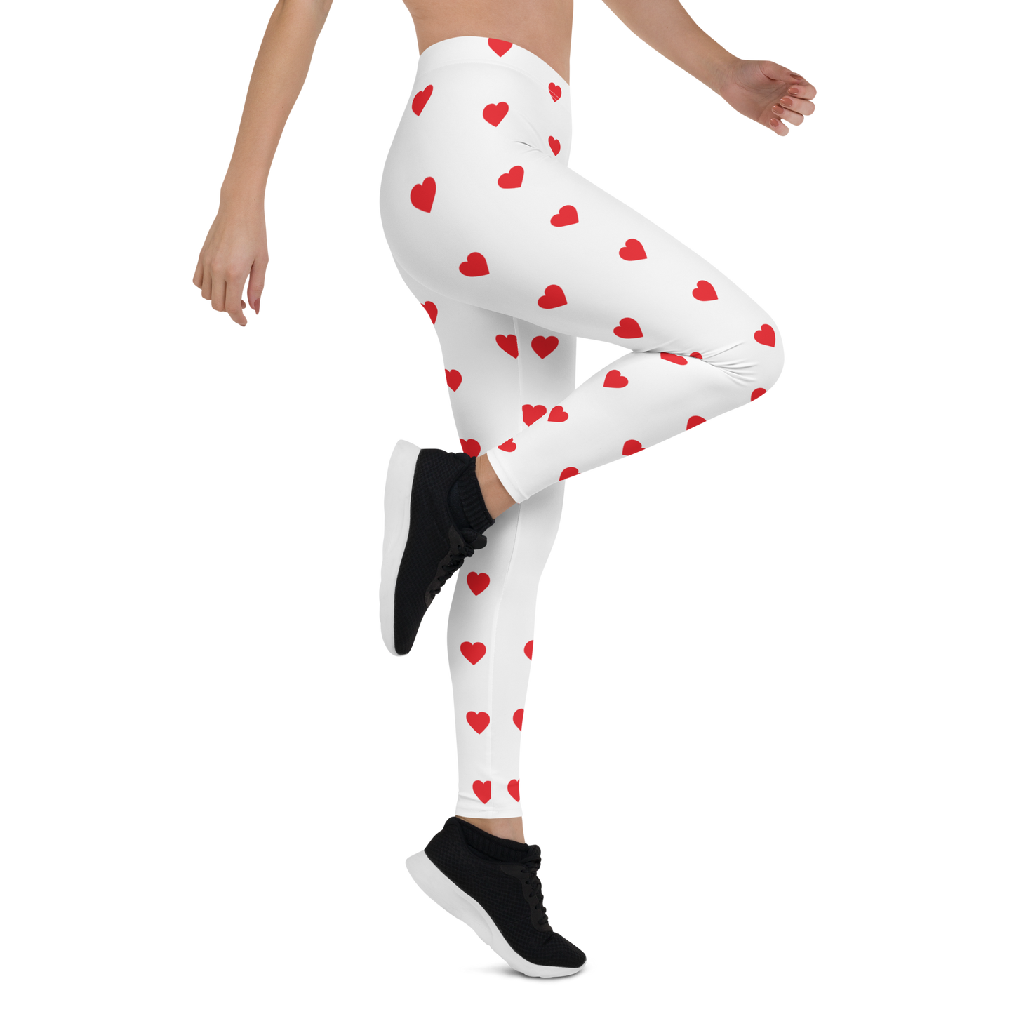 HM Heart Leggings (RED/WHT)