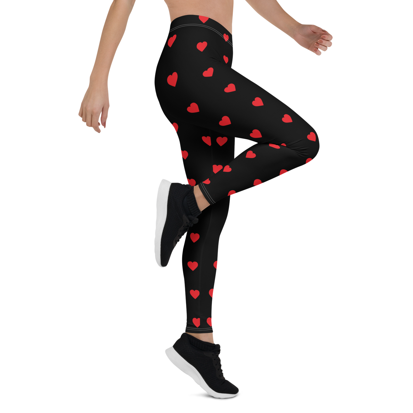 HM Heart Leggings (RED/BLK)