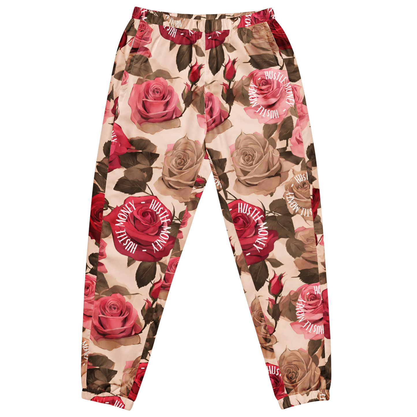 Unisex HM Floral track pants (Red/Blush/Brown)