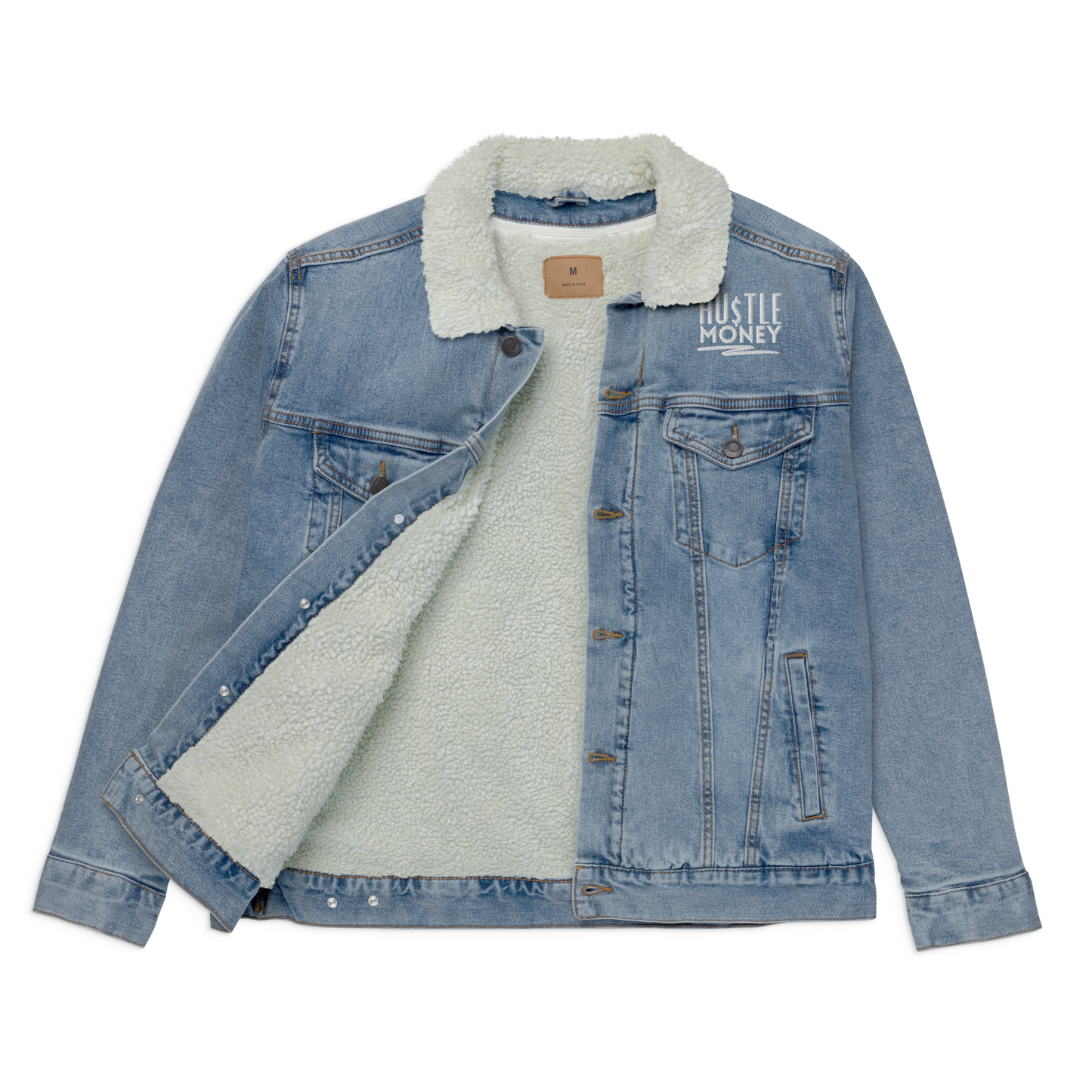 Unisex HM blue denim sherpa jacket