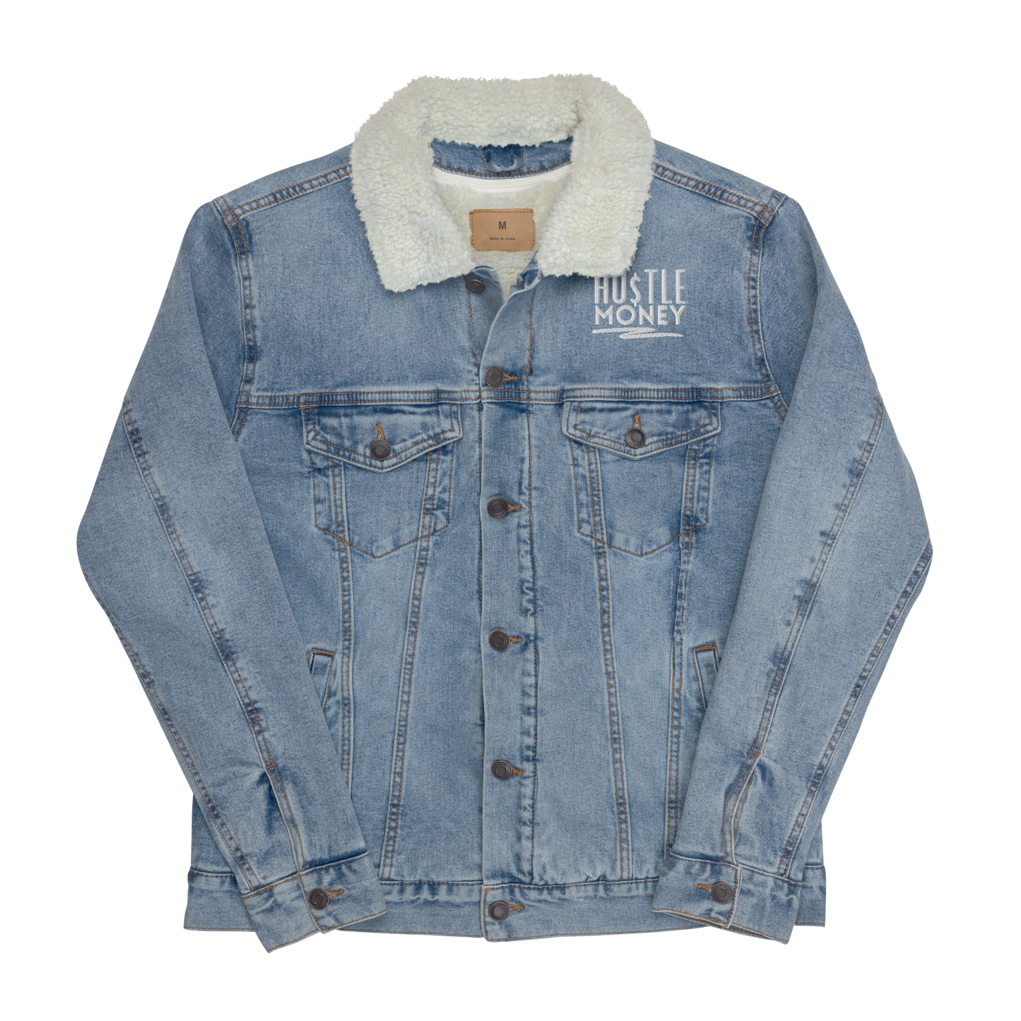 Unisex HM blue denim sherpa jacket