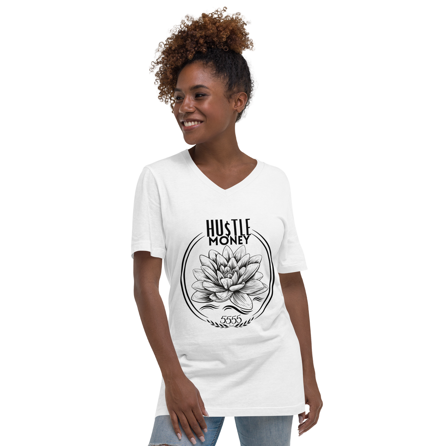 Unisex HM 5s V-Neck T-Shirt (Black)