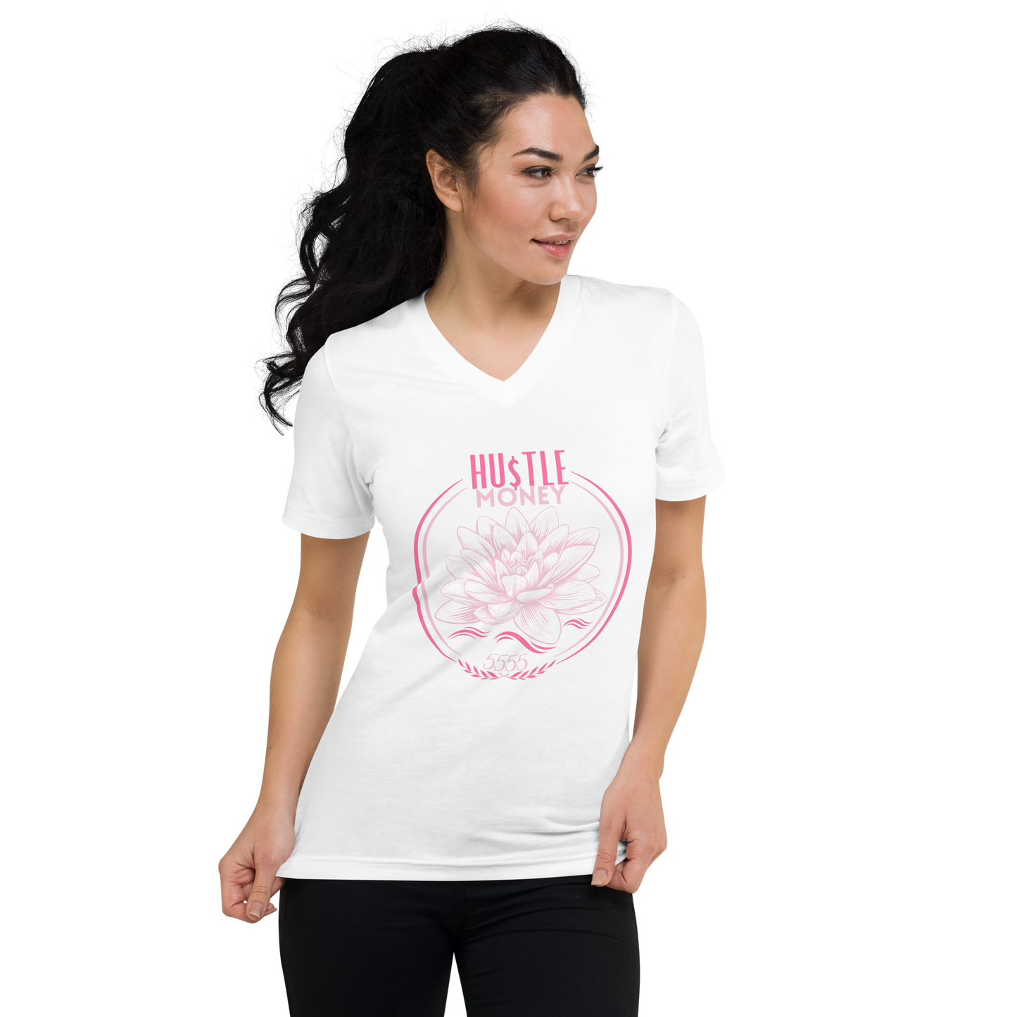 Unisex HM 5s V-Neck T-Shirt (Pinks)