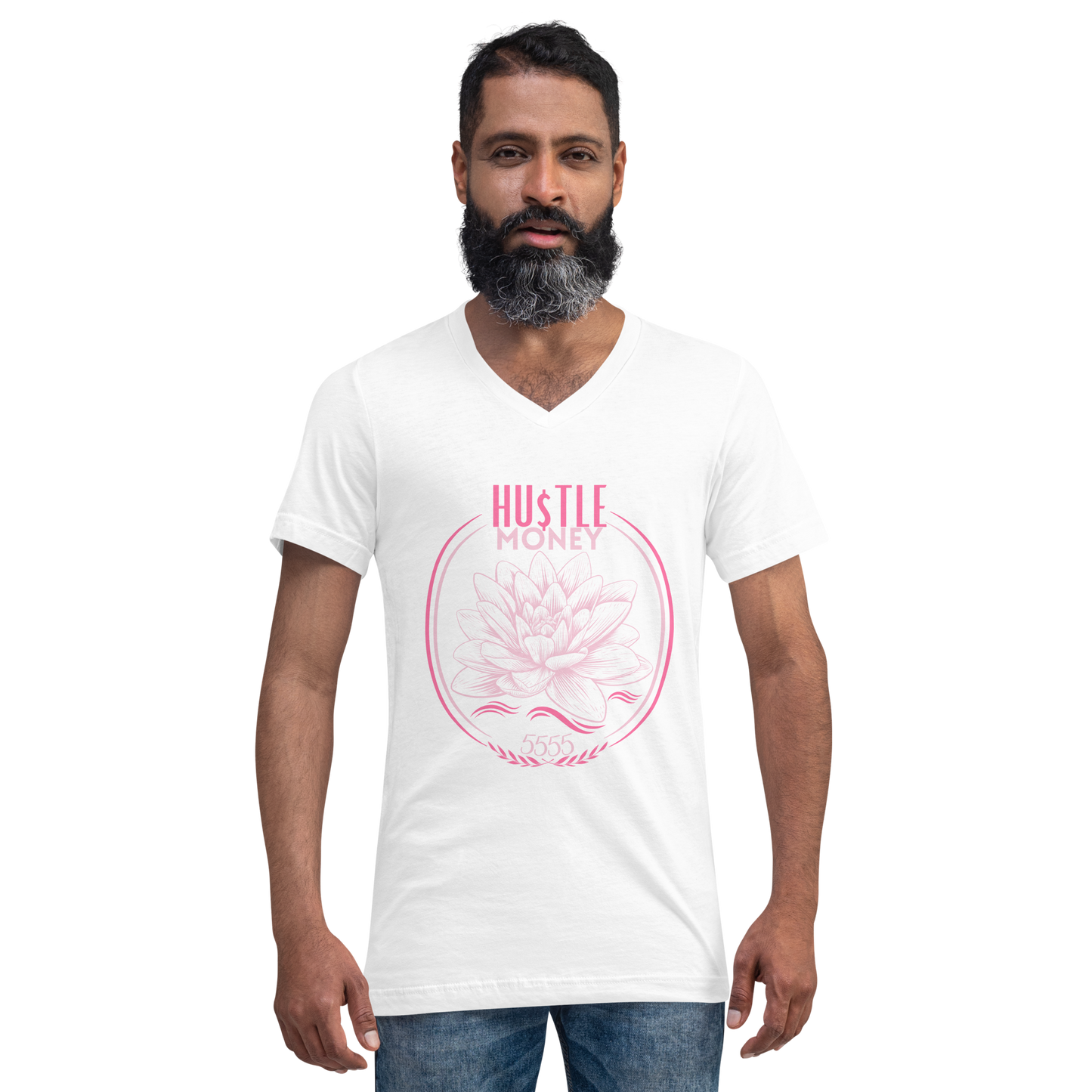 Unisex HM 5s V-Neck T-Shirt (Pinks)